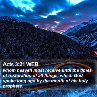 Acts 3:21 WEB Bible Verse Image