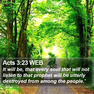 Acts 3:23 WEB Bible Verse Image
