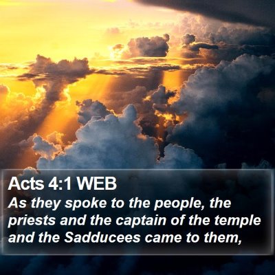 Acts 4:1 WEB Bible Verse Image