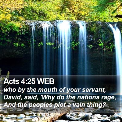 Acts 4:25 WEB Bible Verse Image