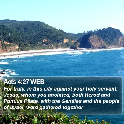 Acts 4:27 WEB Bible Verse Image