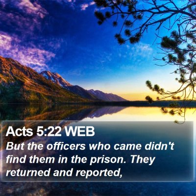 Acts 5:22 WEB Bible Verse Image