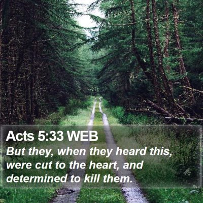 Acts 5:33 WEB Bible Verse Image