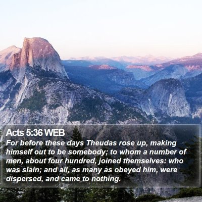 Acts 5:36 WEB Bible Verse Image