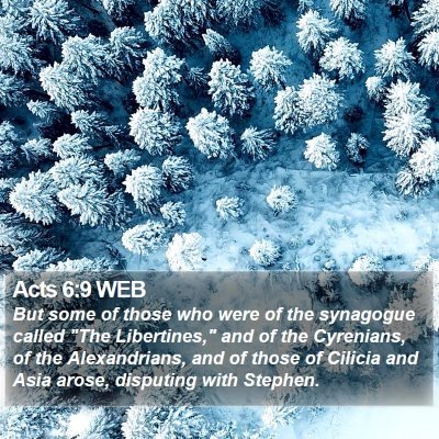 Acts 6:9 WEB Bible Verse Image