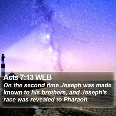 Acts 7:13 WEB Bible Verse Image