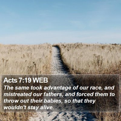 Acts 7:19 WEB Bible Verse Image