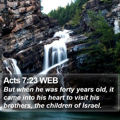 Acts 7:23 WEB Bible Verse Image