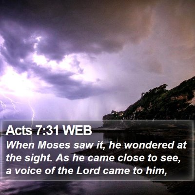 Acts 7:31 WEB Bible Verse Image