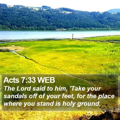 Acts 7:33 WEB Bible Verse Image