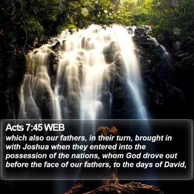 Acts 7:45 WEB Bible Verse Image
