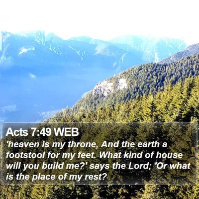 Acts 7:49 WEB Bible Verse Image