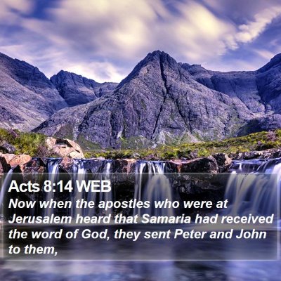 Acts 8:14 WEB Bible Verse Image