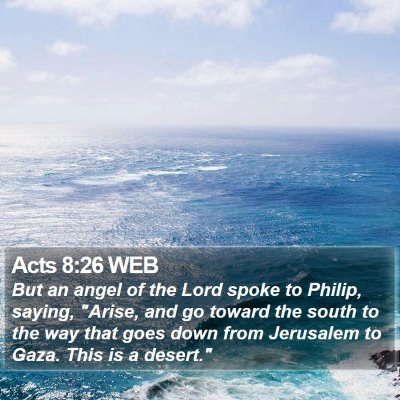 Acts 8:26 WEB Bible Verse Image