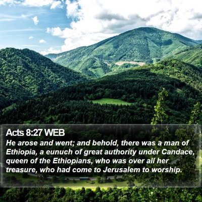Acts 8:27 WEB Bible Verse Image