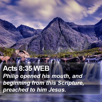 Acts 8:35 WEB Bible Verse Image