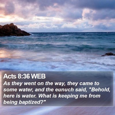 Acts 8:36 WEB Bible Verse Image