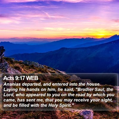 Acts 9:17 WEB Bible Verse Image