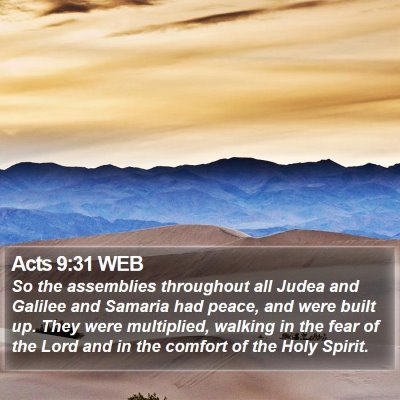 Acts 9:31 WEB Bible Verse Image