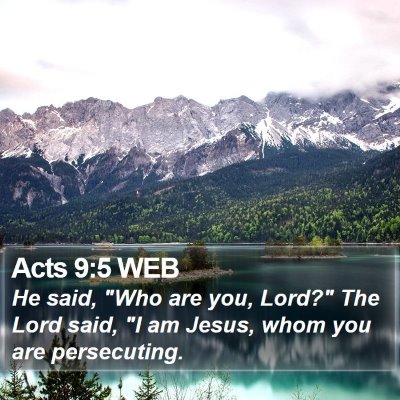 Acts 9:5 WEB Bible Verse Image