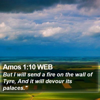Amos 1:10 WEB Bible Verse Image