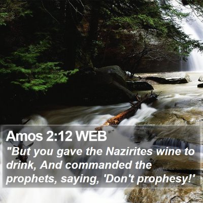 Amos 2:12 WEB Bible Verse Image