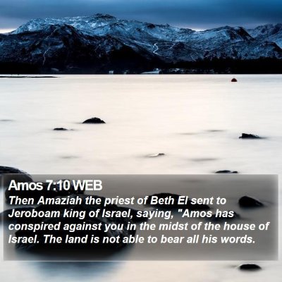 Amos 7:10 WEB Bible Verse Image