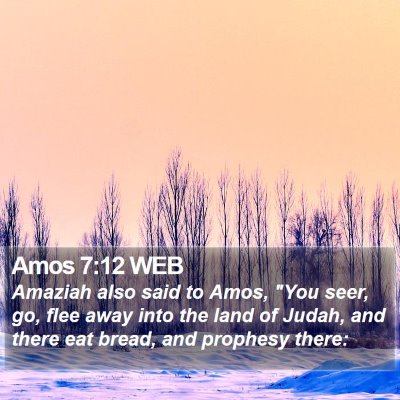 Amos 7:12 WEB Bible Verse Image