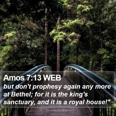 Amos 7:13 WEB Bible Verse Image