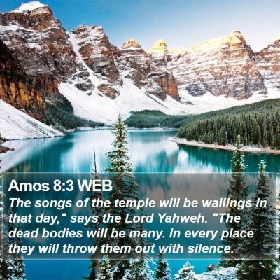 Amos 8:3 WEB Bible Verse Image