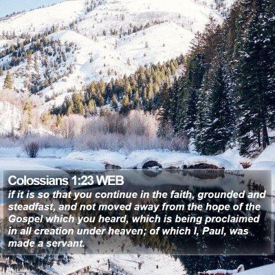 Colossians 1:23 WEB Bible Verse Image