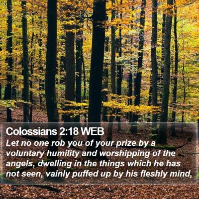 Colossians 2:18 WEB Bible Verse Image