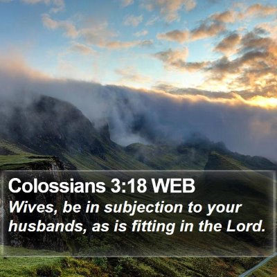 Colossians 3:18 WEB Bible Verse Image