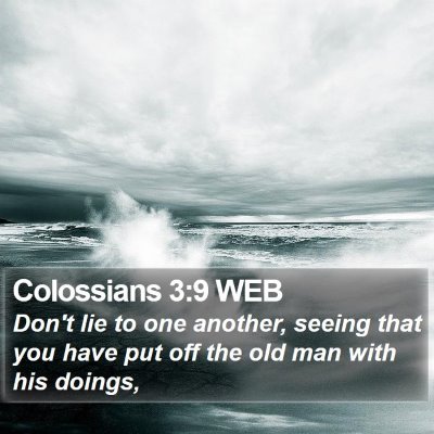 Colossians 3:9 WEB Bible Verse Image