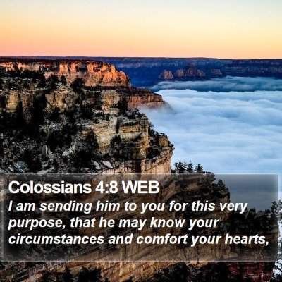 Colossians 4:8 WEB Bible Verse Image
