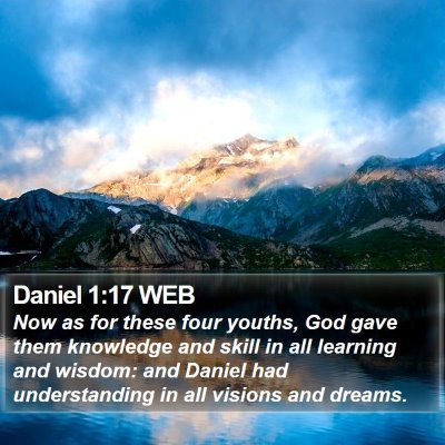 Daniel 1:17 WEB Bible Verse Image