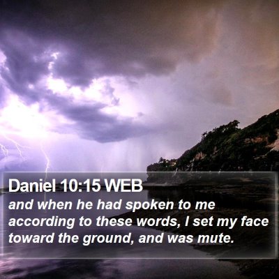 Daniel 10:15 WEB Bible Verse Image