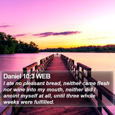 Daniel 10:3 WEB Bible Verse Image