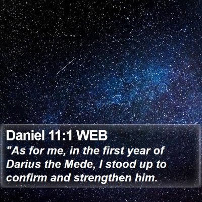 Daniel 11:1 WEB Bible Verse Image