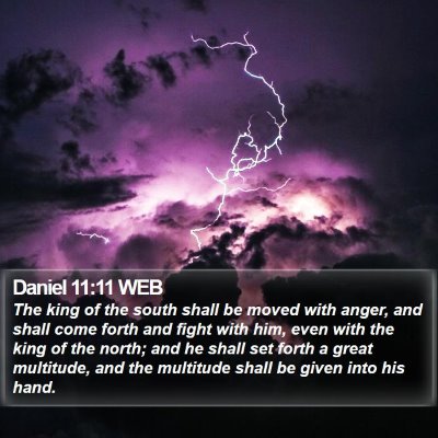 Daniel 11:11 WEB Bible Verse Image