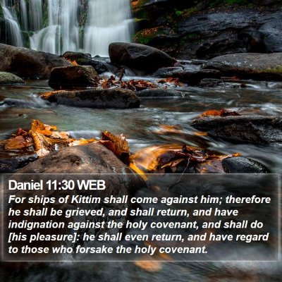 Daniel 11:30 WEB Bible Verse Image