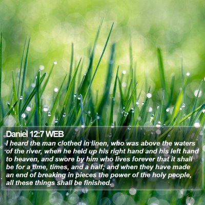 Daniel 12:7 WEB Bible Verse Image