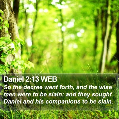 Daniel 2:13 WEB Bible Verse Image