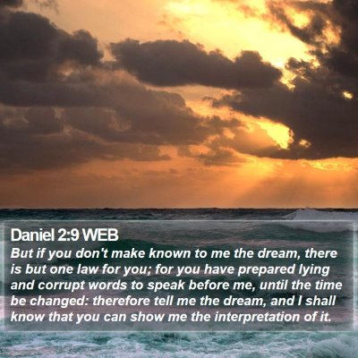 Daniel 2:9 WEB Bible Verse Image