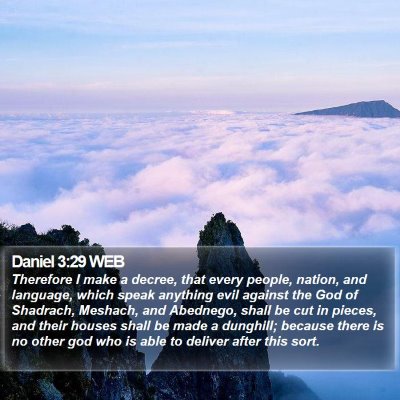 Daniel 3:29 WEB Bible Verse Image