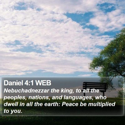 Daniel 4:1 WEB Bible Verse Image