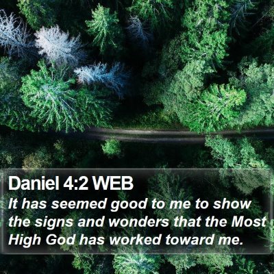 Daniel 4:2 WEB Bible Verse Image