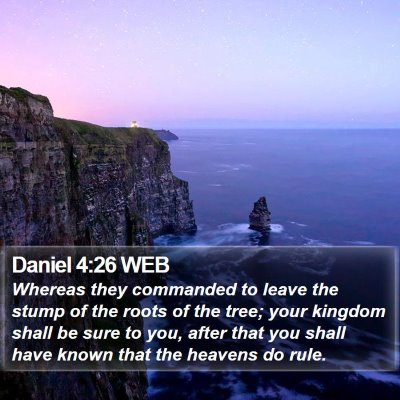Daniel 4:26 WEB Bible Verse Image