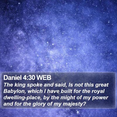 Daniel 4:30 WEB Bible Verse Image