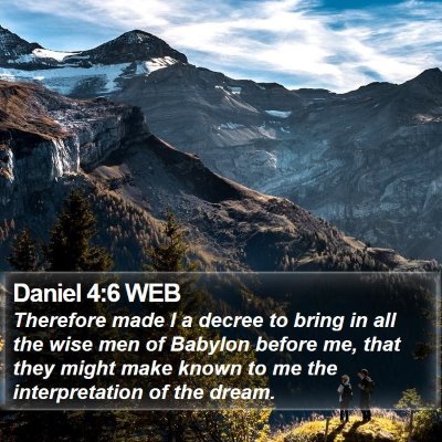 Daniel 4:6 WEB Bible Verse Image